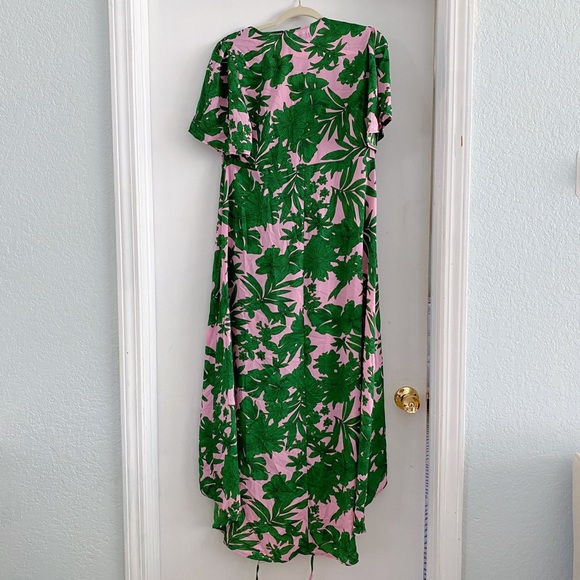 Misguided Floral Print Hi Low Maxi Wrap Dress - Picture 4 of 4